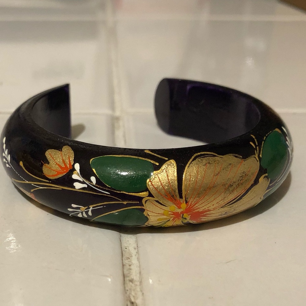 Russian hand painted enamel bracelet